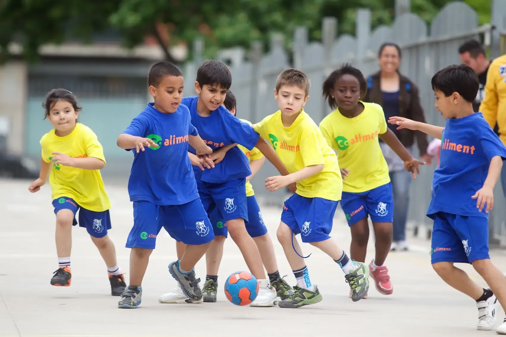 Un dels partits del torneig d’handbol escolar Coaliment de 2016